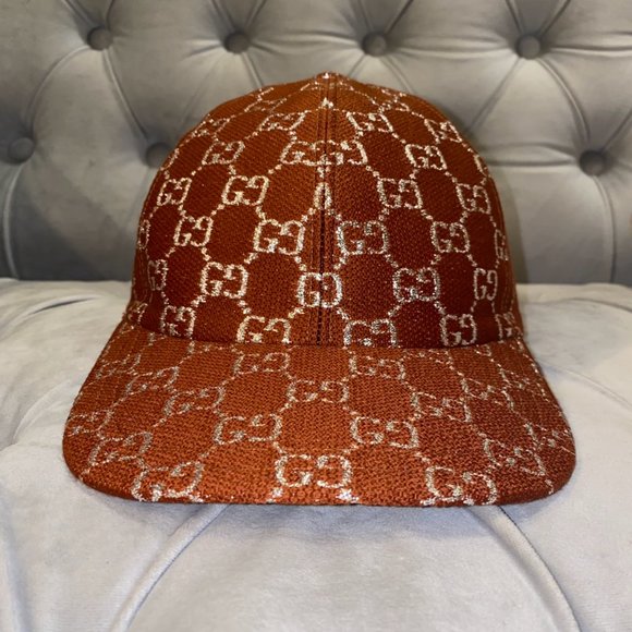 Gucci Interlocking GG Brown Velvet Baseball Hat NEW W DUST BAG main image 4